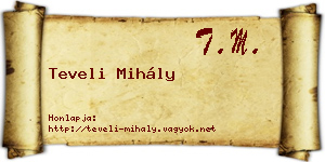 Teveli Mihály névjegykártya