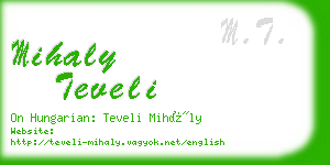 mihaly teveli business card